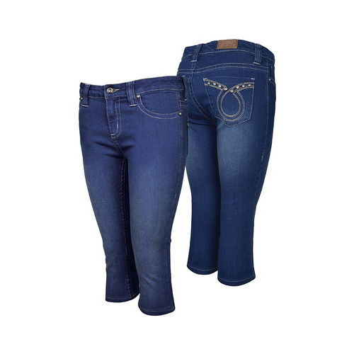 X6S2202110 WRANGLER WOMENS CALLISTA STRETCH DENIM CAPRI [Size: 8 Colour: Indigo]