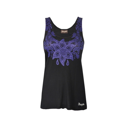 X6S2500313 WRANGLER WOMENS RONI SINGLET TOP [Size: 8 Colour: Black]