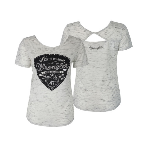 X6S2571041 WRANGLER WOMENS NERISSA S/S TEE [Size: 8 Colour: Greystone]