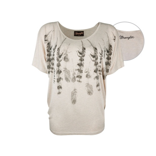 X6S2572106 WRANGLER WOMENS ZALI TOP [Size: 8 Colour: Oatmeal]