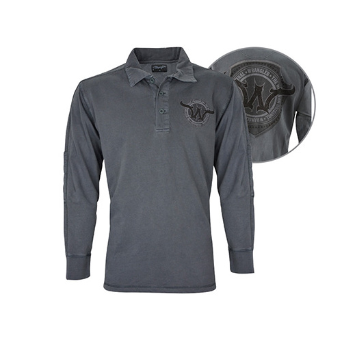 X6W1555042 WRANGLER MEN'S SAWYER L/S TOP [Size: S Colour: Iron]