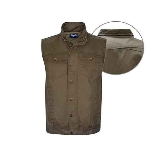 X6W1661043 WRANGLER MEN'S TRUETT VEST [Size: S Colour: Teal]