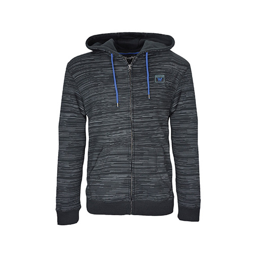 X6W1774005 WRANGLER MEN'S DATTON ZIP UP HOODIE [Size: S Colour: Black]