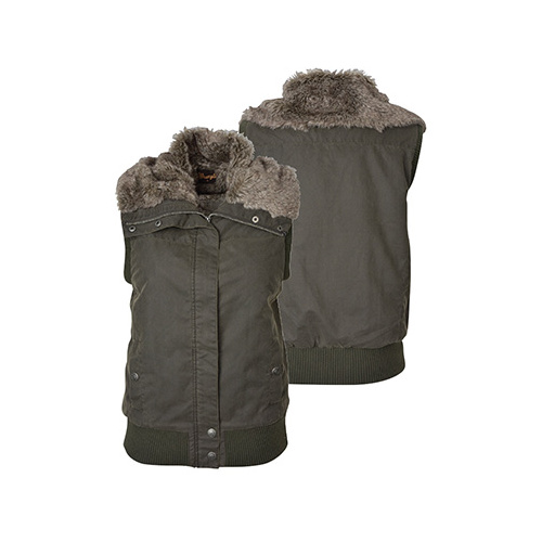 X6W2661044 WRANGLER WOMEN'S MONTANA VEST [Size: 8 Colour: Mocha]