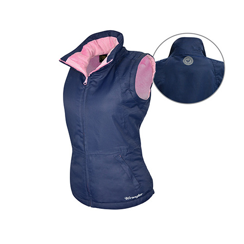 X6W2663046 WRANGLER WOMEN'S KENZY VEST [Size: XS Colour: Dark Navy/Pink]