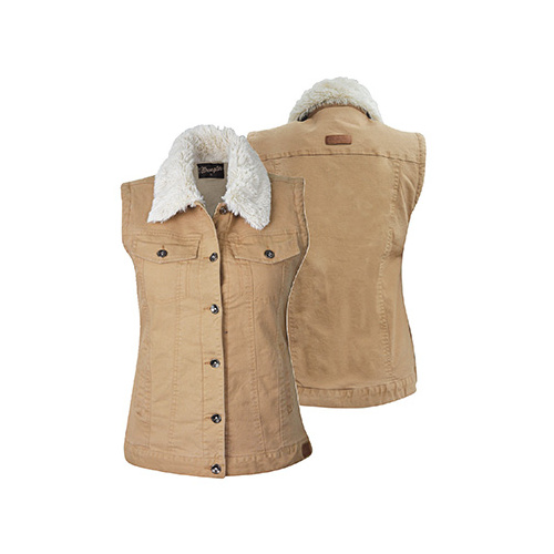 X6W2664049 WRANGLER WOMEN'S TONI VEST [Size: 8 Colour: Tan]