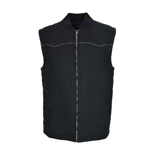 X7W1665148 Mens Dustin Canvas Vest [Size:  S Colour: Black]