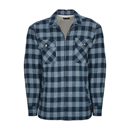 X7W1776145 Mens Aaron Zip Up Shirt Jacket [Size:  S Colour: Navy]