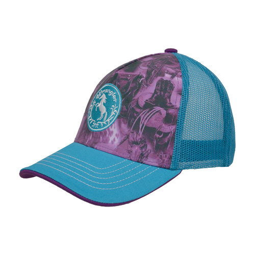 X7W5902CAP Girls Harlow Trucker Cap [Size: All Colour: Purple/Aqua]